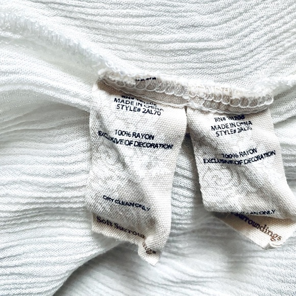 SOFT SURROUNDINGS | Bohemian Balloon Sleeve White Embroidered Tunic Blouse Sz L - Picture 8 of 8